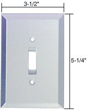 CRL Clear Toggle Switch Glass Mirror Plate - GMP3C