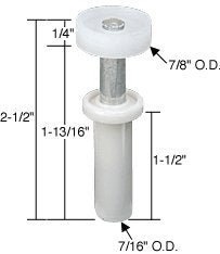 CRL 7/8" Bi-Fold Door Top Guide Wheel for Cox - N6582
