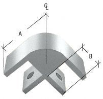 CRL Chrome Anodized Two-Way 90 Degree Standard Connector [1/2" glass] - E212A