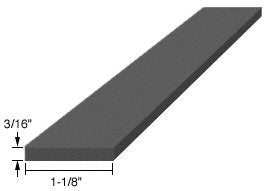 CRL 3/16" x 1-1/8" x 4" EPDM Rubber Setting Blocks [100 Pack] - SBEP3