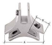 CRL Deluxe Chrome Plated 3-Way 120 Degree Glass Furniture Clips for 3/4" Glass - GFC7120CH