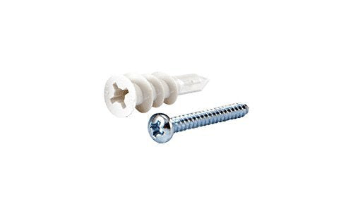 CRL Dry Wall Plastic Lite Anchor with #6 Screws [100 pack] - 5006902S