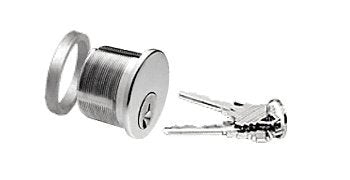 CRL Polished Stainless Keyed Cylinder for Center Lock with Deadlatch - DRA50PS