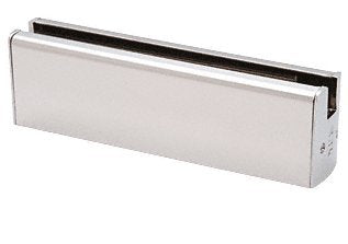 Polished Stainless Low Profile Square DRS Door Patch Rail Without Lock for 1/2" Glass - 8" Length - DR2SPS12P