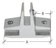 CRL Chrome Anodized Three-Way 90 Degree "T" Standard Connector [3/8" Glass] - E738A