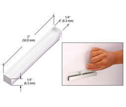 CRL PSB250 1/4" x 1/4" x 2" Plastic Setting Block - Clear - PSB250