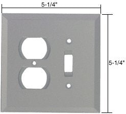 CRL Gray Duplex and Toggle Combo Glass Mirror Plate - GMP7G