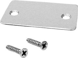CRL Polished Stainless Shallow "U" Channel End Cap with Screws - SCECPS