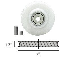 CRL Nylon Concave Edge Replacement Wheel; 2" x 1/8" - REPK7N