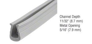 CRL Glazing Vinyl 11/32" Channel Depth 5/16" Metal Opening - 100' Roll by CR Laurence - GC728C