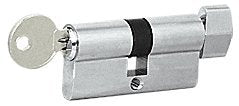 CRL Brushed Stainless Keyed Cylinder Lock with Thumbturn - EC3BS