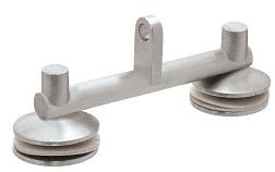 CRL Brushed Stainless Double Plate Glass Awning Pivot - GAS122BS