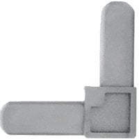 CRL 5/16" Gray Square Cut Frame Corner [100 pack] - SWSC516GRY