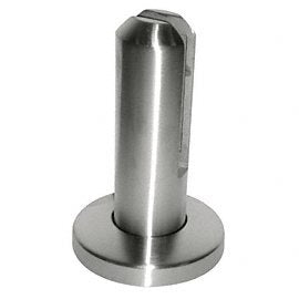 CRL Surface Mount Friction Fit Spigot, Round, Brushed Stainless Steel Finish - FWCR20BS