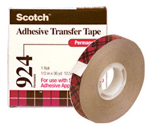 CRL Translucent 3M 1/2 Adhesive Transfer Tape in a Bulk Carton [12 Pack] -  92412BX