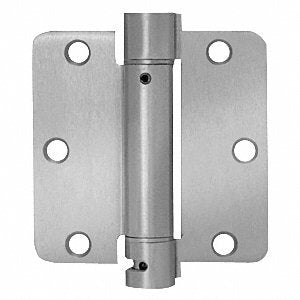 CRL 3-1/2" x 3-1/2" Satin Chrome Heavy-Duty Spring Hinge [1/4" Radius] - S35426D