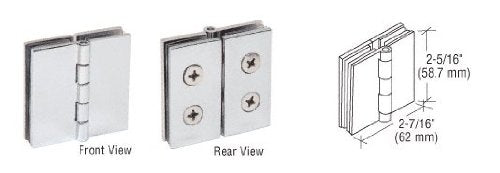 CRL Chrome Finish Double Glass-to-Glass Inline Hinges - EH242