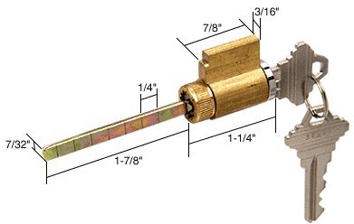 CRL 1-1/4" Cylinder Lock for Schlage - E2103