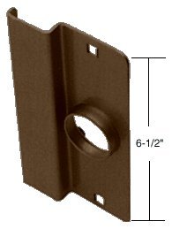 CRL Dark Bronze 6-1/2" Heavy Gauge Steel Latch Guard for Narrow Stile Flush Doors - 8852DU