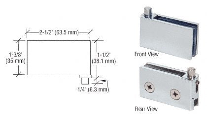 CRL Satin Chrome Flush Mount Cabinet Pivot Hinge - FA55SC