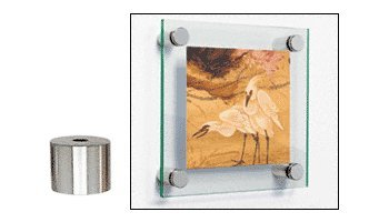 CRL Satin Chrome Standoff Base 1-1/4" Diameter by 1" Long - S0B1141SC