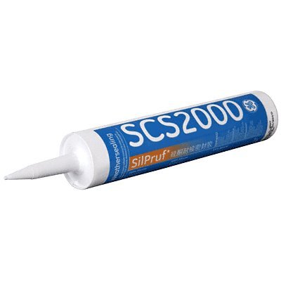 Black GE SilPruf SCS2000 Silicone Sealant - 24 Tubes (Case) - SCS2003