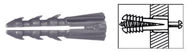 CRL 3/16" Plastic Screw Anchor Without Shoulder - 1000 Pack - 1319