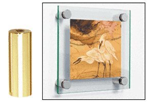 CRL Brass 3/4" Diameter by 2" Long Standoff Base - S0B342BR