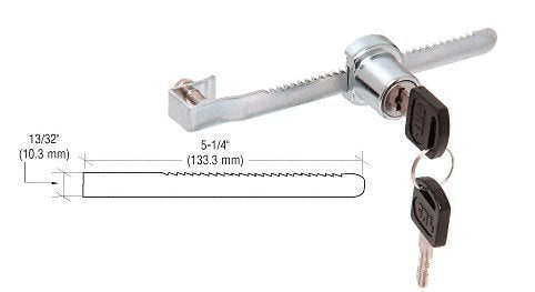 CRL Chrome Glass Showcase Lock - Keyed Alike - 220CHKA