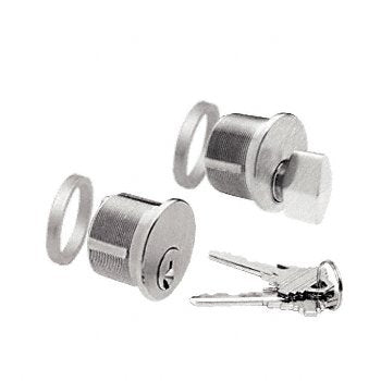 CRL Brushed Stainless DRA Series Keyed Cylinder and Thumbturn Combo - DRA5060BS