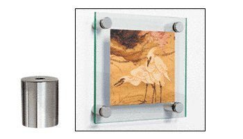 CRL Satin Chrome 1-1/4" Diameter by 1-1/2" Standoff Base - S0B114112SC