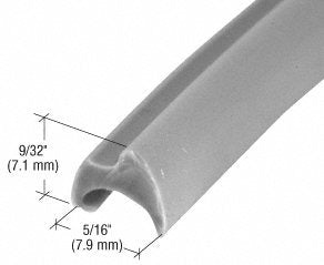 CRL Gray 5/16" Wide Glazing Spline [100" Roll] - GS118C