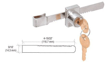 CRL "Pick-Proof" Sliding Glass Door Lock - KV965