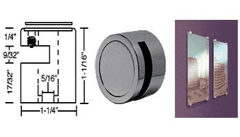 CRL Gun Metal Edge Grip for 1/4" Material - EG14GM