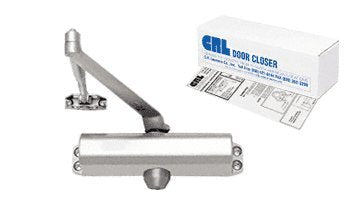 CRL PR82 Aluminum Finish Barrier Free Adjustable Spring Power Size 1 to 4 Surface Mount Door Closer - PR82BFA