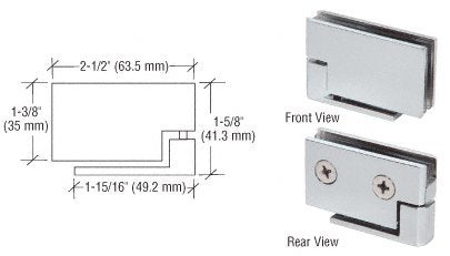 CRL Satin Chrome Flush Mount Cabinet Pivot Hinge - FA50SC