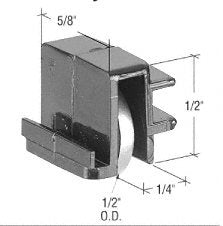 CRL 1/2" Flat Edge Stainless Steel Window Roller Assembly - 5/8" Housing - G3171