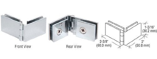 CRL Chrome 90 Degree Glass-to-Glass Showcase Hinge - EH136