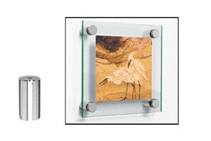 CRL Polished Stainless Standoff Base 1/2" Diameter by 1-1/4" Long - S0B12114PS