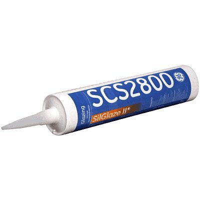 Black GE SilGlaze II SCS2800 Silicone Sealant - 24 Tubes (Case) - SCS2803