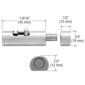 CRL Brushed Stainless UV Bond 19 mm Diameter Bolt Lock for Double Doors - UV6259