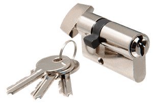 CRL Polished Stainless Keyed Cylinder Lock With Thumbturn - EC4PS