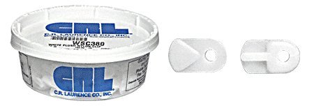 CRL White Nylon Flush Screen Clips - Bulk Package - WSC380