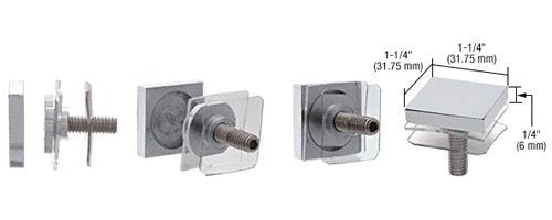 CRL Chrome 1-1/4" Square Standoff Cap - SCAP125CH