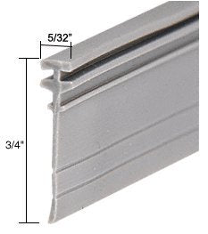 CRL Gray Shower Door Vinyl "T" Seal and Sweep [36' long] - M6040