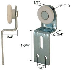 CRL 1" Nylon Back Wardrobe Roller; 3/4" Offset for Cox - N6513