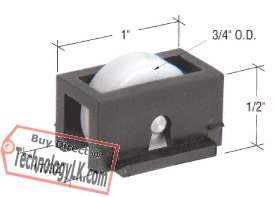 CRL Window Roller Assembly, 3/4" Flat Edge, Nylon - G3174