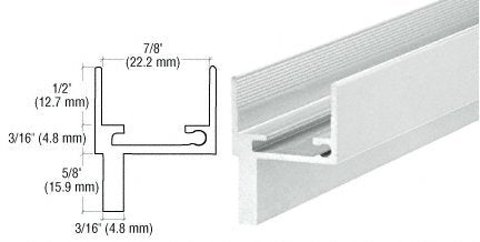 CRL Clear Anodized 7/8" Offset Set Insulating Glass Adapter Channel for 3/4" Insulating Glass Units - PA300A