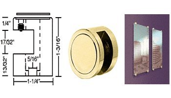 CRL Brass Edge Grip for 1/2" Material - EG12BR