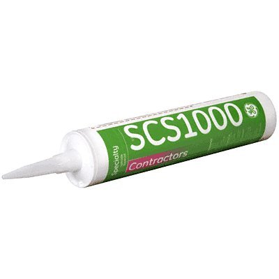 CRL White GE 1000 Contractors Silicone Sealant - SCS1002